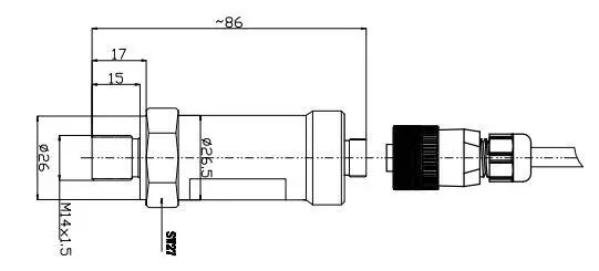 20mA 10V 60MPa हाइड्रोलिक सिस्टम Barometric सिरेमिक दबाव सेंसर 0